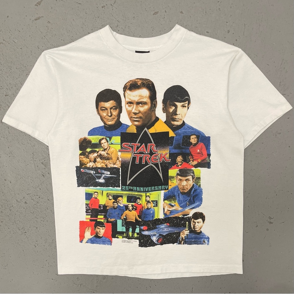 Vintage 1991 Star Trek 25th Anniversary Rare Sci-Fi TV Series Promo T Shirt XL